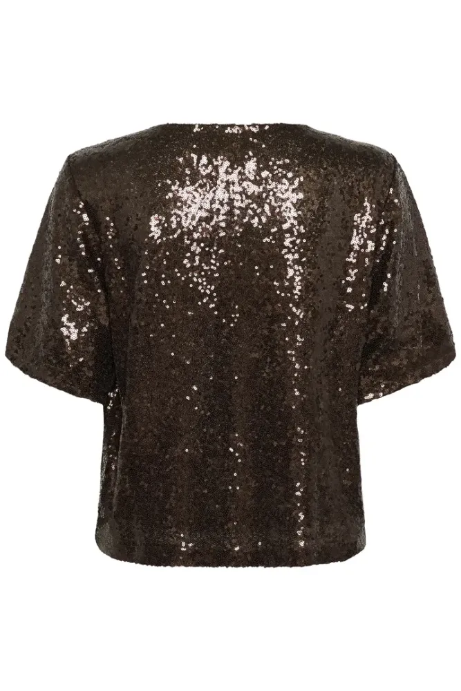 Hovedbilde KAMiranda Sequin Blouse 10510898 - Black Koffee 191111