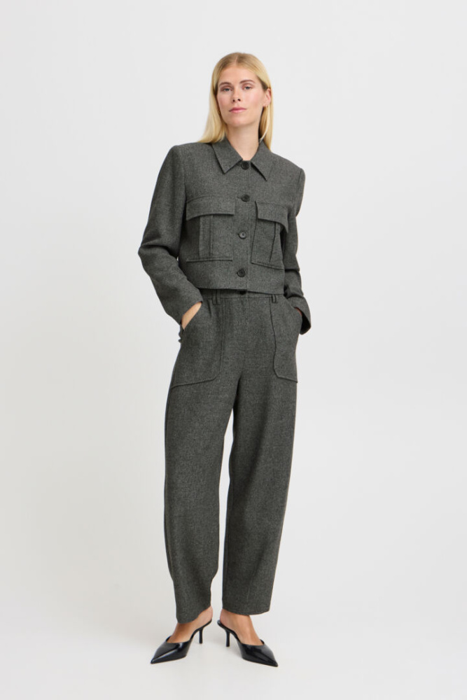 Hovedbilde BYEtona Pants 20815507 - Mid Grey Melange 200455