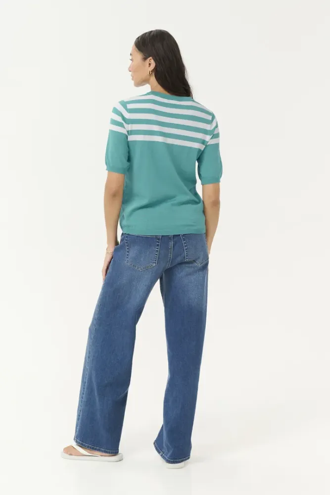 Bilde av KALizza O-neck Pullover 10508410 - Teal/Chalk 107661