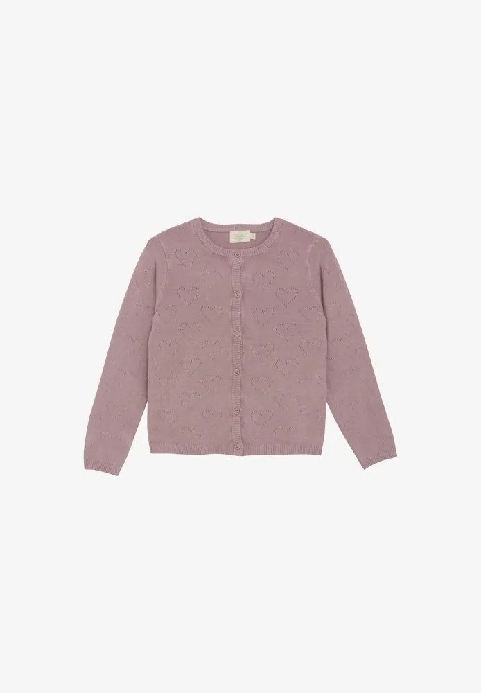 Hovedbilde Cardigan pointelle 823080 - woodrose