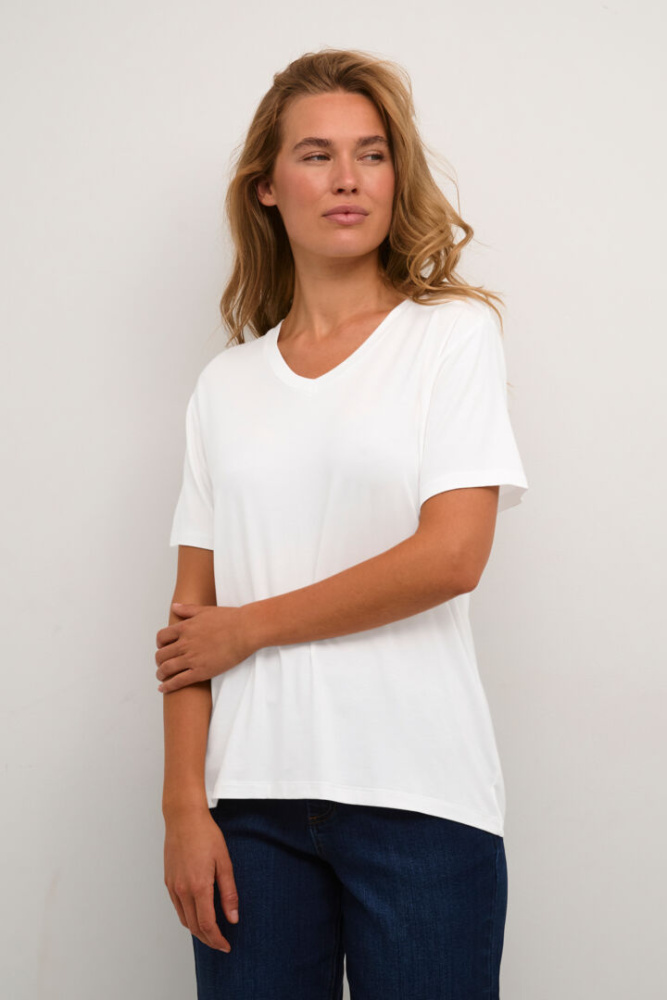 Hovedbilde KAFRIDA VNECK T-SHIRT 10508581 - CHALK 110602