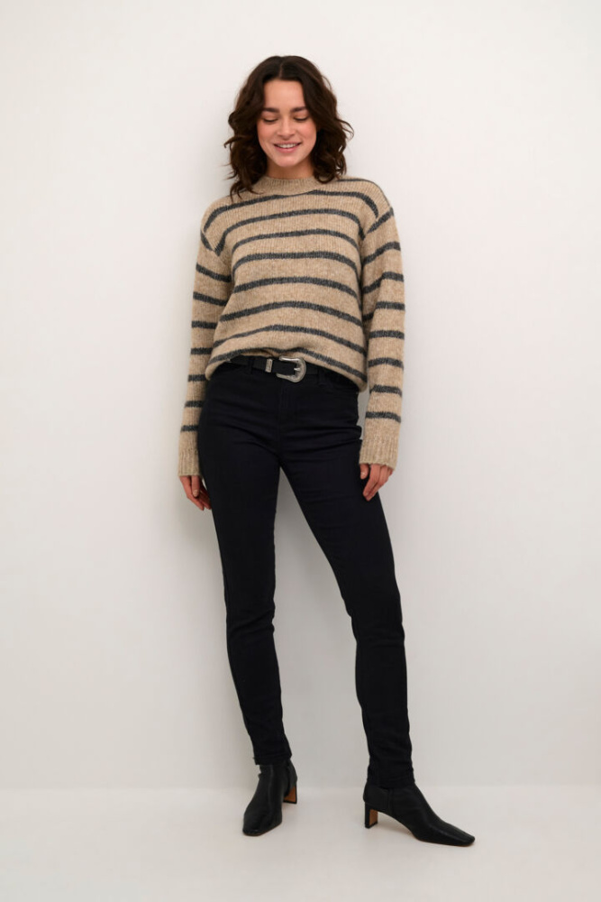 Hovedbilde KATRINE STRIPED PULLOVER 10509257 - FEATHER GREY MELANGE