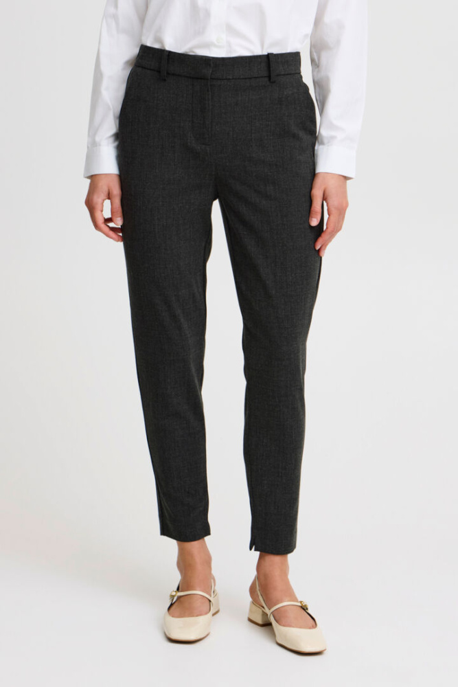 Hovedbilde BYDanta Pants Cropped 20803141 - Black Melange 200452