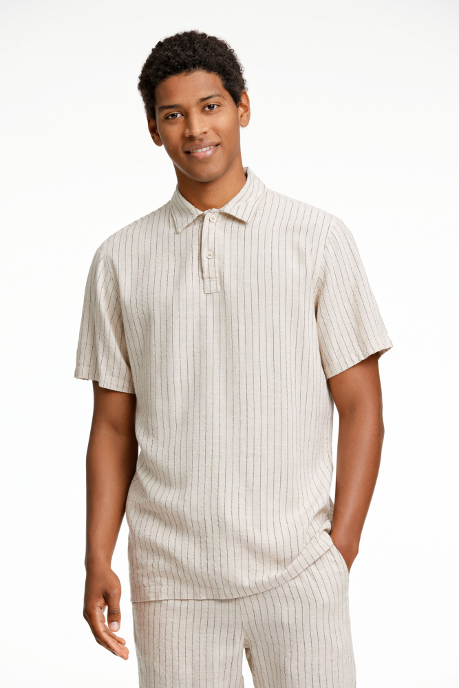Hovedbilde LINDBERGH Cotton/Linen Shirt 30-203595 - Light Stone