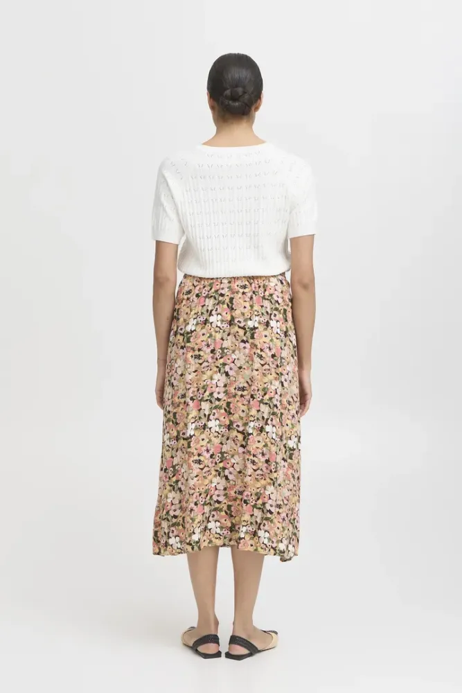 Hovedbilde BYMmjoella Midi Skirt 20816524 - Coral Blush Flower 204525