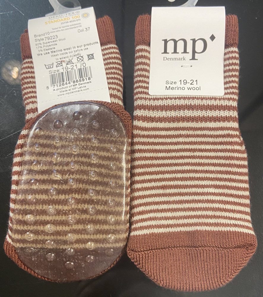 Hovedbilde MP Antiskli Ullsokker - Brown 37 - 79223
