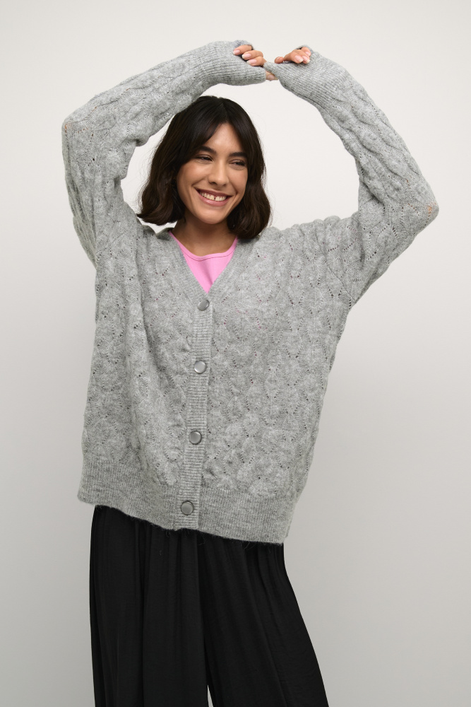 Hovedbilde KAMalene Cardigan 10508764 - Grey Melange 100123