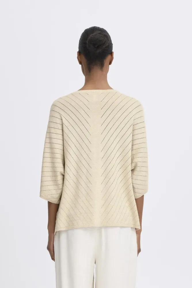 Bilde av BYMobbe V-neck Jumper 20816832 - Frosted Almond 131012