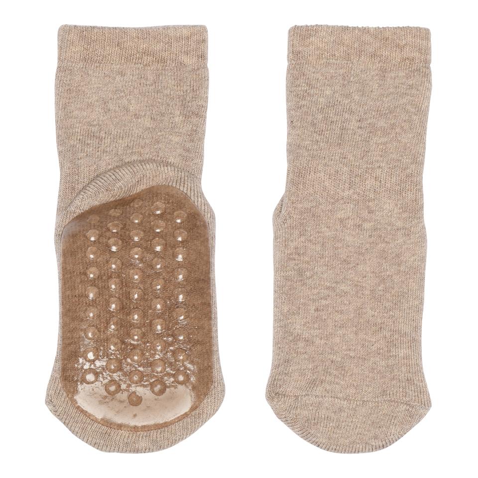 Hovedbilde MP Antiskli Bomullsokk 7953 - Light Brown Melange 489