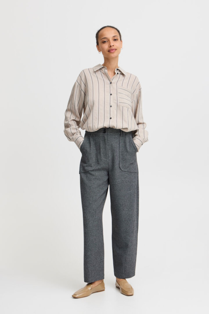 Hovedbilde BYEtona Pants 20815507 - Mid Grey Melange 200455