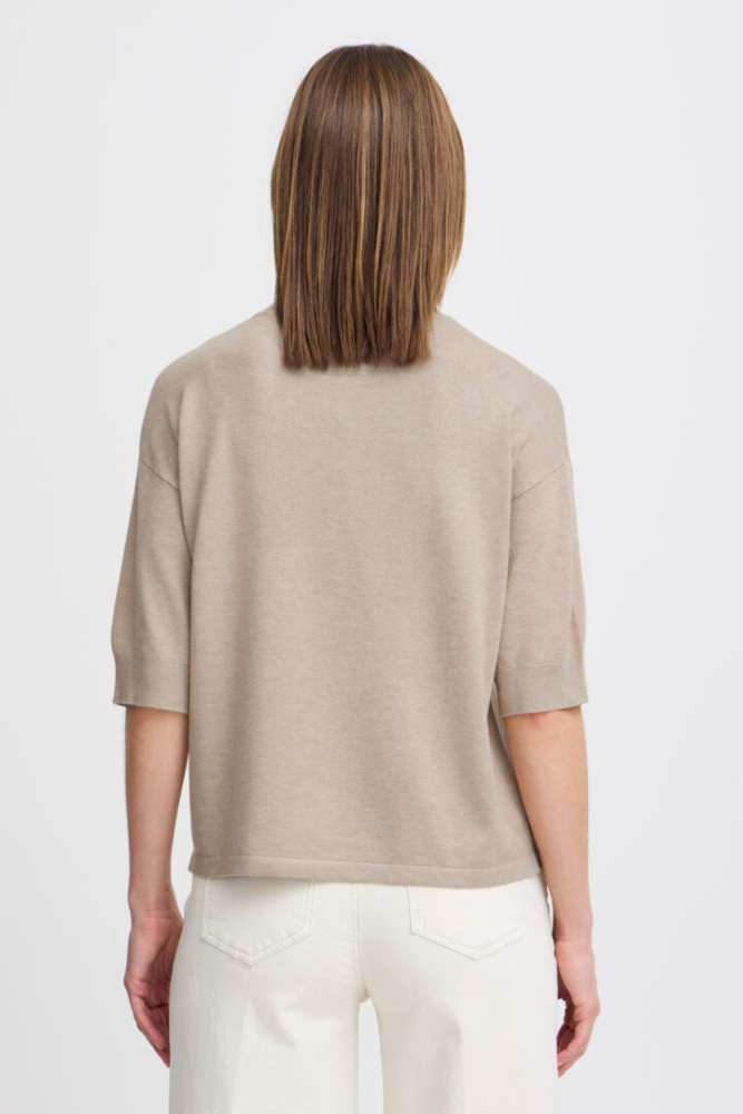 Hovedbilde BYMmorla Knit T-shirt 20814397 - Humus Melange 1513041