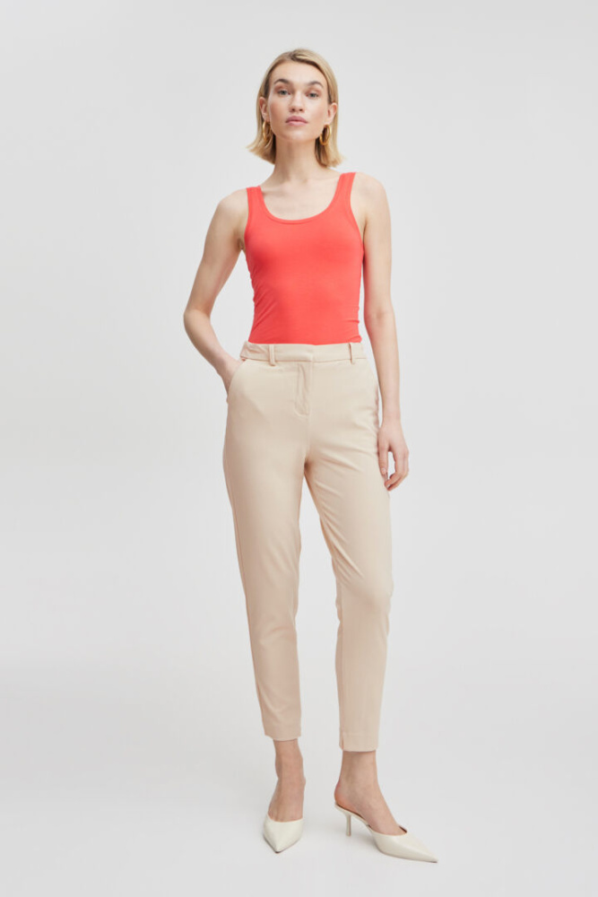 Hovedbilde ByDanta Pants Cropped 20803141 - Cement 140708