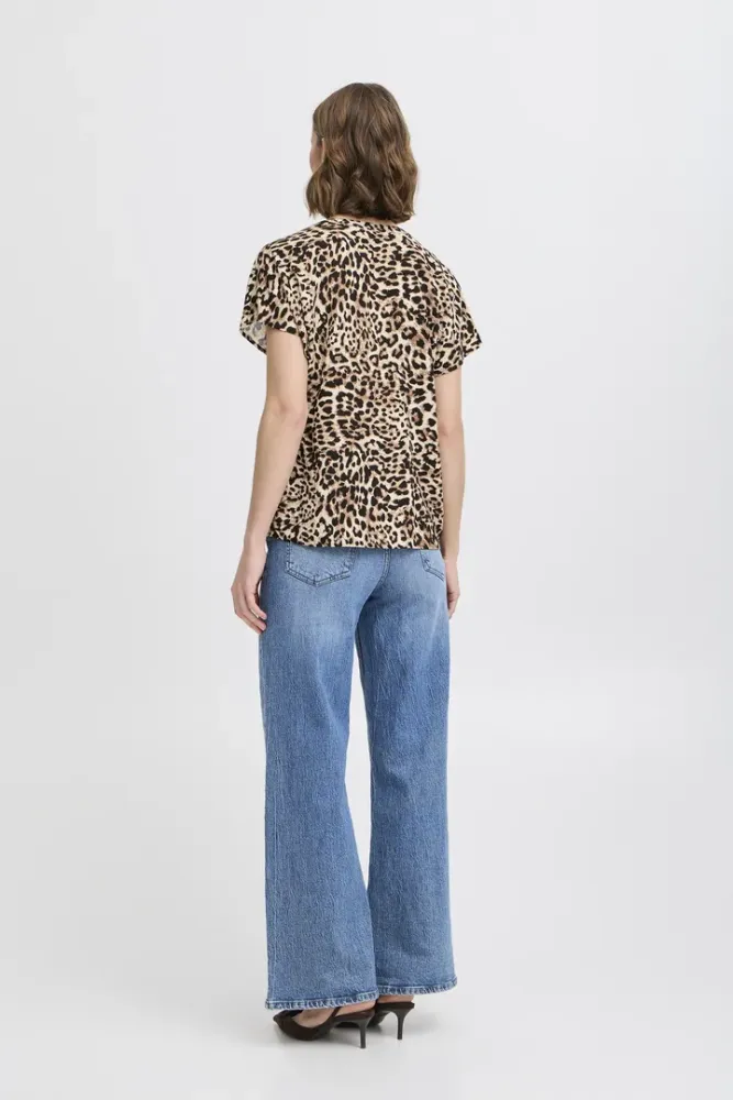 Hovedbilde BYMmjoella V-neck Top 20816529 - Birch Leopard 204522