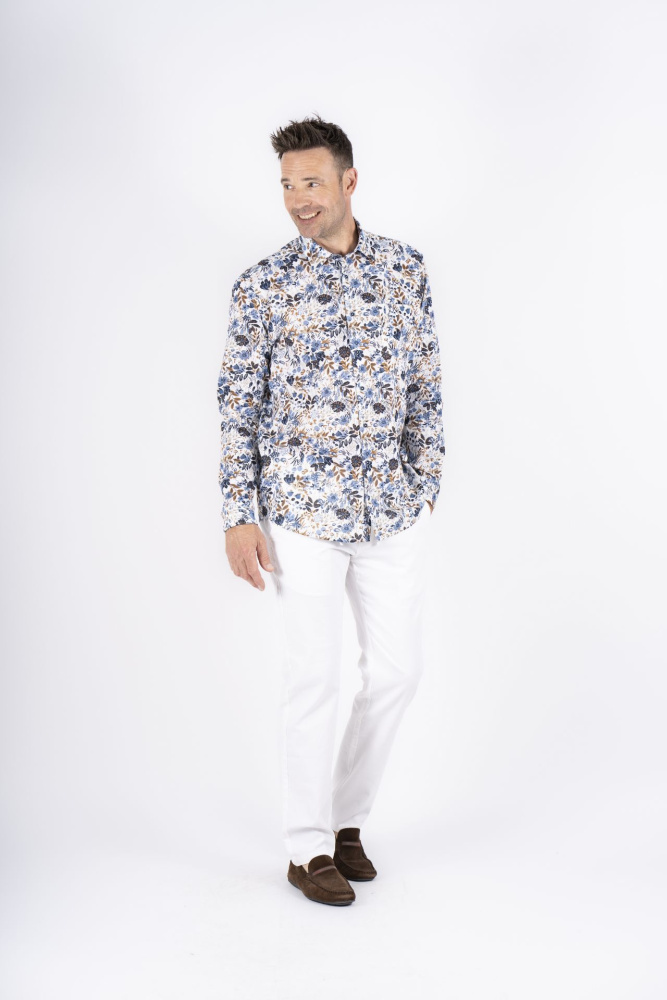 Hovedbilde Pre End Rolf Shirt 31-100542 - White/Naval Blue 7115