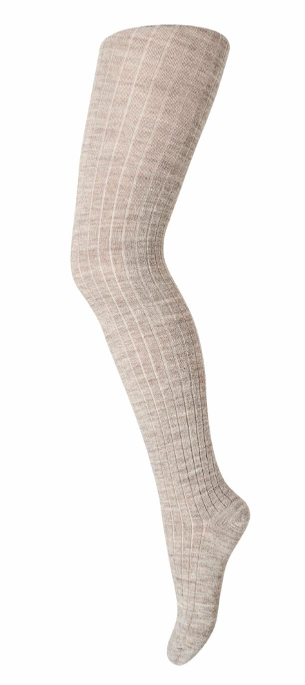 Hovedbilde MP Ullstrømpebukse - Light Brown Melange 202 - 128