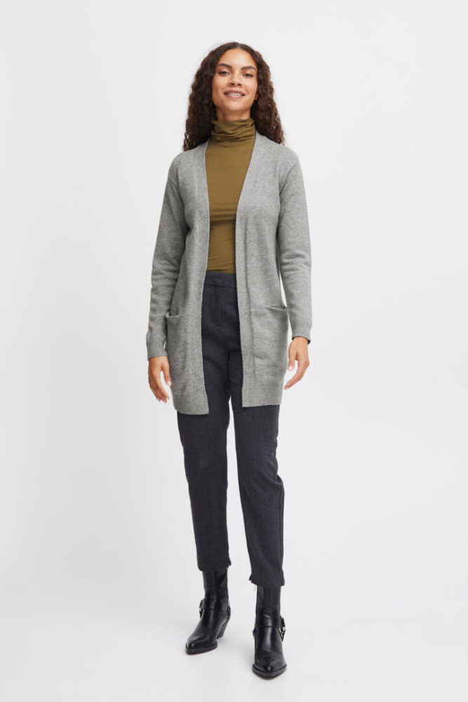 Hovedbilde BYNonina Cardigan 20807327 - Mid Grey Melange 200455