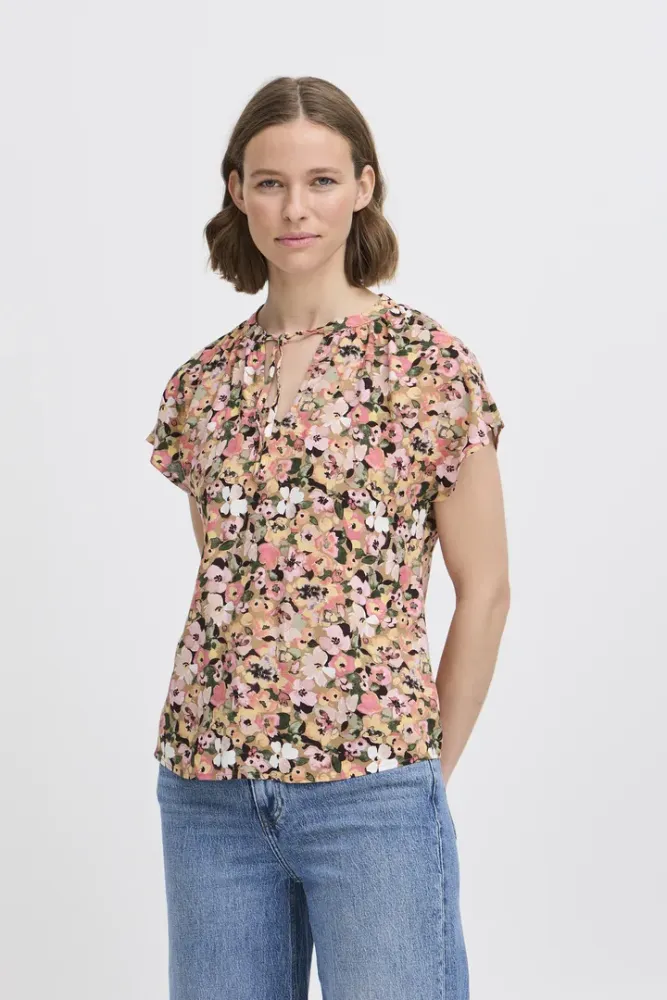 Hovedbilde Bymmjoella Vneck top 20814523 - Coral Blush Flower 204525