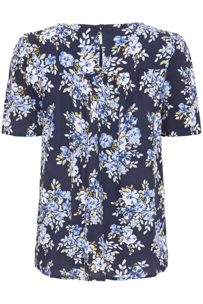 Hovedbilde BYMmjoella O-neck Top 20811222 - Navy Bouquet 204600