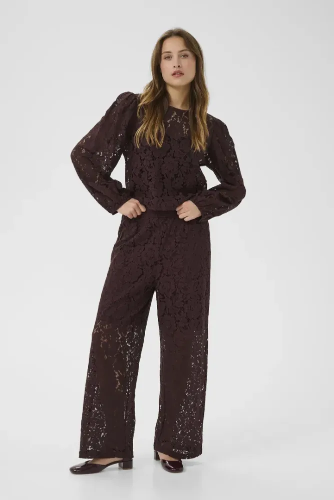 Hovedbilde KANomi Lace Blouse 10509158 - Fudge 191619