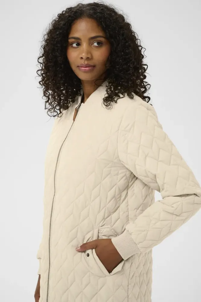Hovedbilde KALelia Long Quilt Jacket 10511125 - Feather Grey 151305