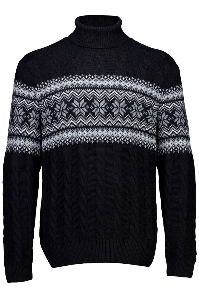 Hovedbilde Jacquard roll-neck 30-805056A - black