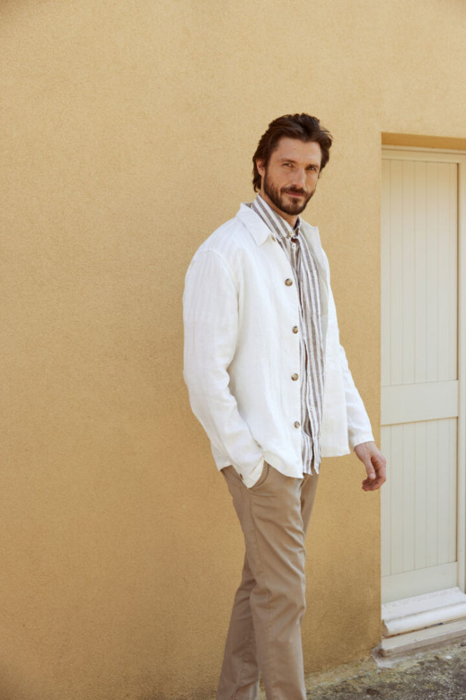 Bilde av FQ1924 Linen Shirt 21900750 - Rain Drum 190916