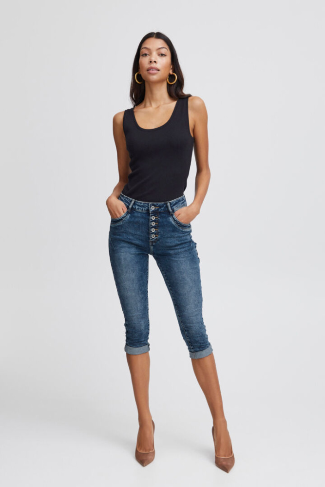 Hovedbilde BXKaily Capri Jeans 20809303 - Mid Blue 200461