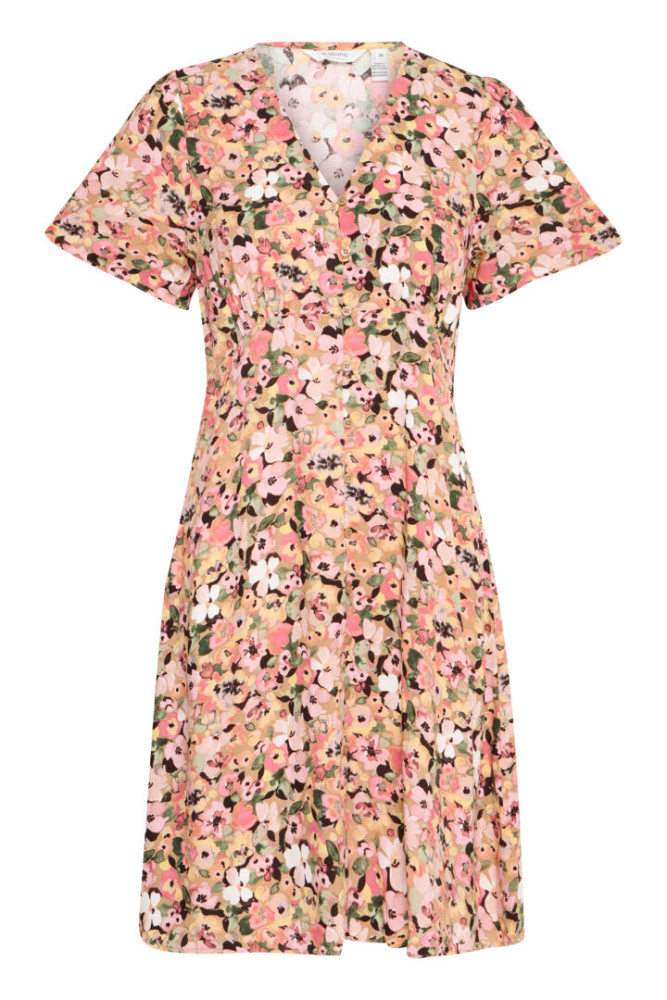 Hovedbilde BYMmjoella Short V-neck Dress 20814532 - Coral Blush Flower 204525