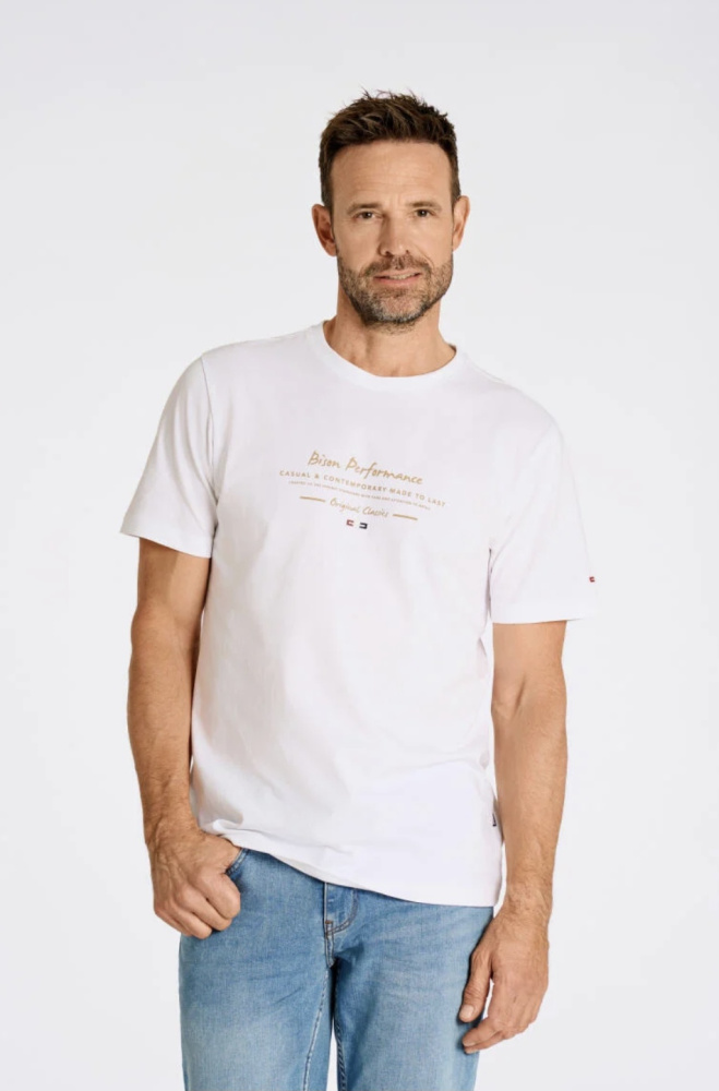 Hovedbilde Bison O-neck Tee 80-400130 - White