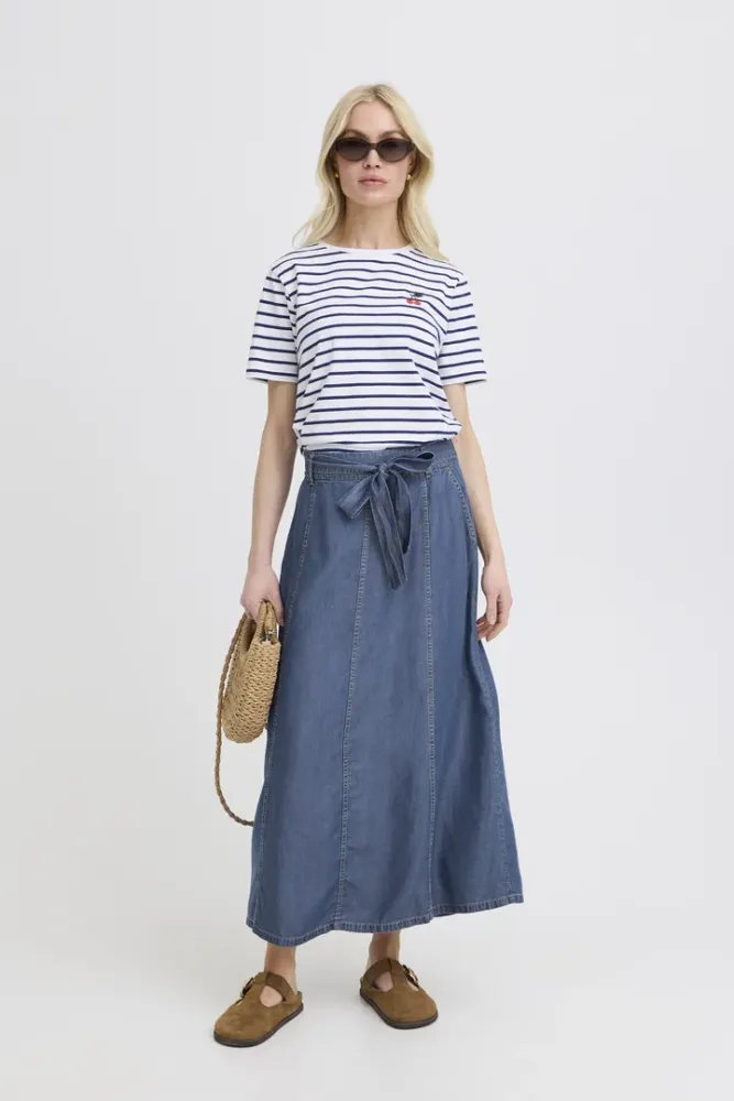 Hovedbilde BYKosmo Wide Skirt 20818784 - Mid Blue Denim 200461