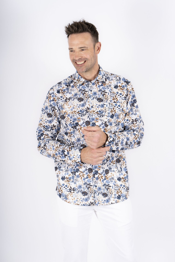 Hovedbilde Pre End Rolf Shirt 31-100542 - White/Naval Blue 7115
