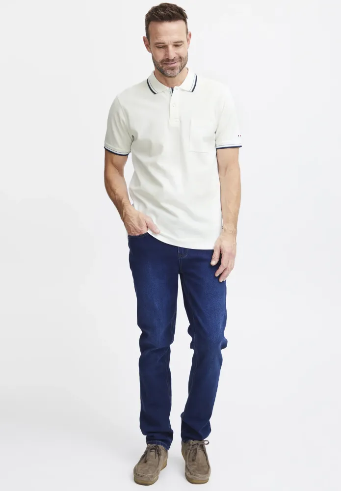 Hovedbilde FQ1924 Peter Pique Tee 21900176 - Brilliant White 114001