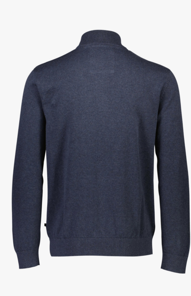 Hovedbilde ZIP NECK KNIT 3-831050 - NAVY MEL 01