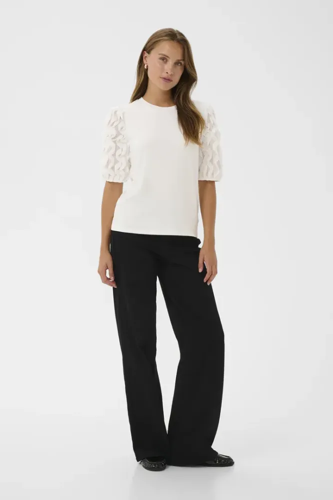 Hovedbilde KALinda Frill T-shirt 10511006 - Chalk 110602