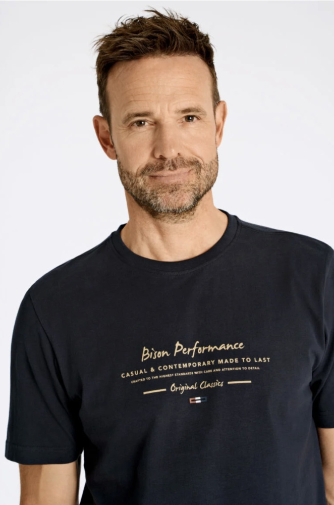 Hovedbilde Bison O-neck Tee 80-400130 - Navy
