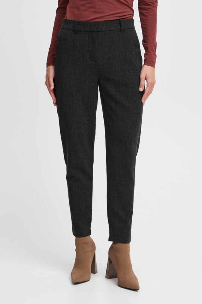 Hovedbilde BYDanta Pants Cropped 20803141 - Black Melange 200452