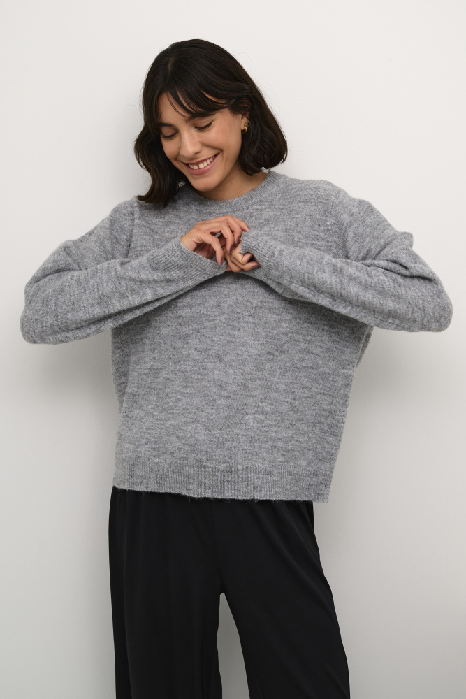 Hovedbilde KAMalene Open Back Pullover 10508832 - Grey Melange 100123