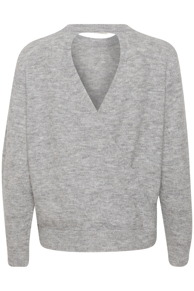 Hovedbilde KAMalene Open Back Pullover 10508832 - Grey Melange 100123