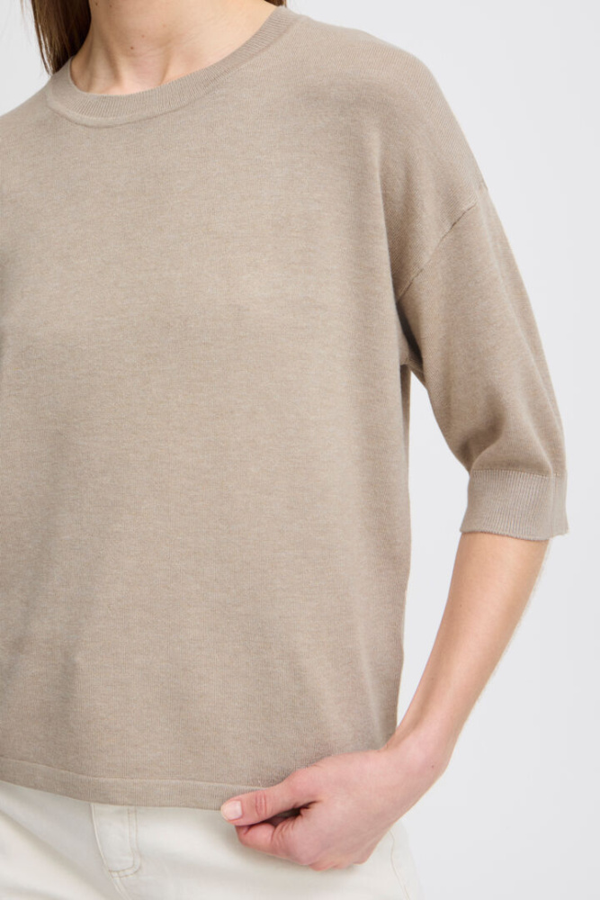 Hovedbilde BYMmorla Knit T-shirt 20814397 - Humus Melange 1513041