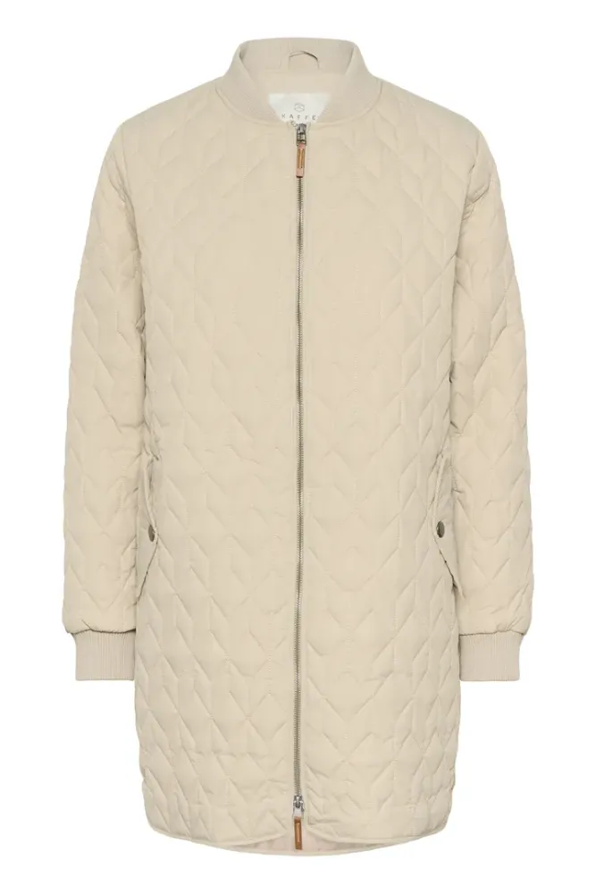 Hovedbilde KALelia Long Quilt Jacket 10511125 - Feather Grey 151305