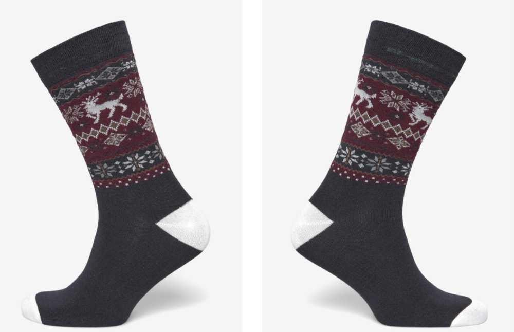 Hovedbilde Lindbergh Christmas Bamboo Socks 30-991162- off white