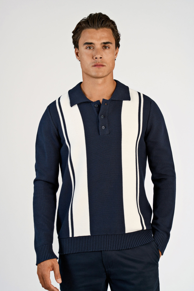 Hovedbilde Lindbergh Block Stripe Knit 30-805033 - Navy/White