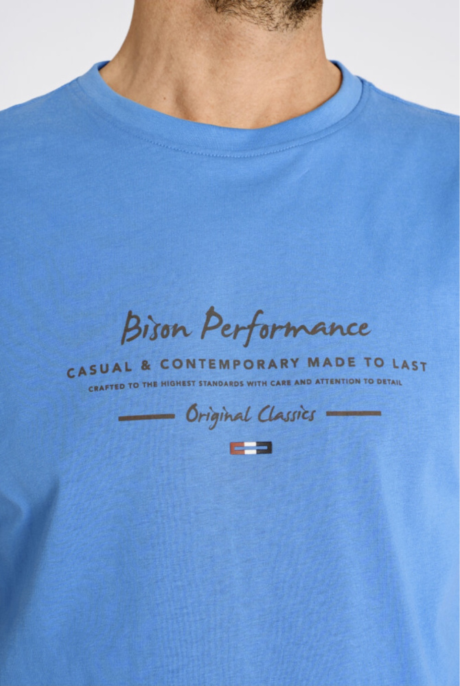 Hovedbilde Bison O-neck Tee 80-400130 - Clear Blue
