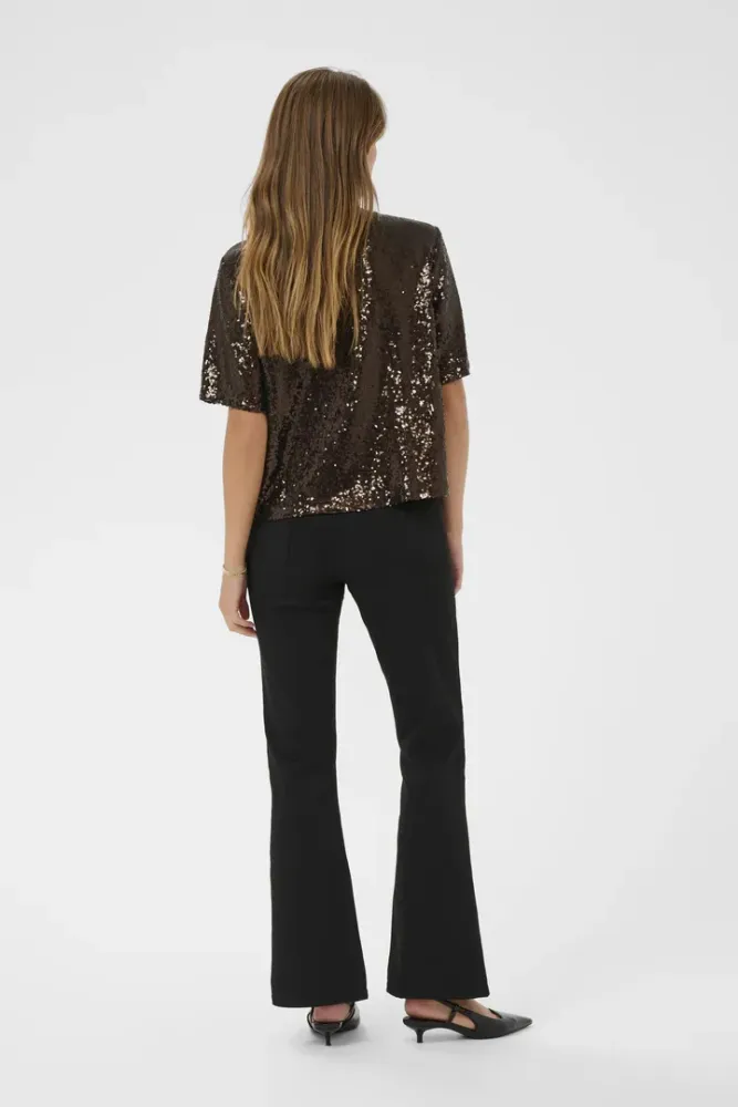 Hovedbilde KAMiranda Sequin Blouse 10510898 - Black Koffee 191111