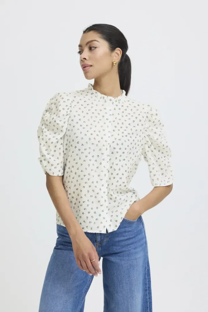Hovedbilde BY Ffion Shirt 20819340 - White / Blue 900010596