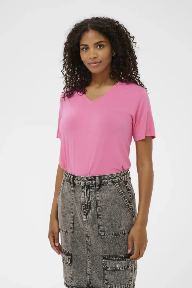 Hovedbilde KAFrida V-neck Tee 10508581 - pink 162118