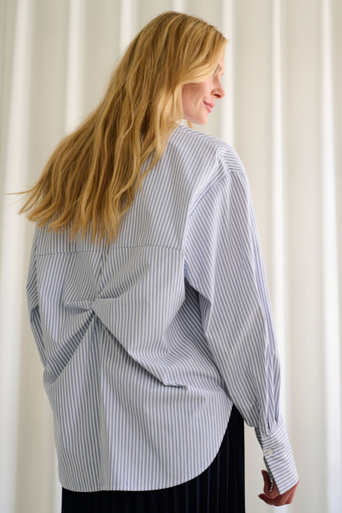 Hovedbilde KAMAIBRITT Knot Shirt 10508238 - Blue & White Striped 105288