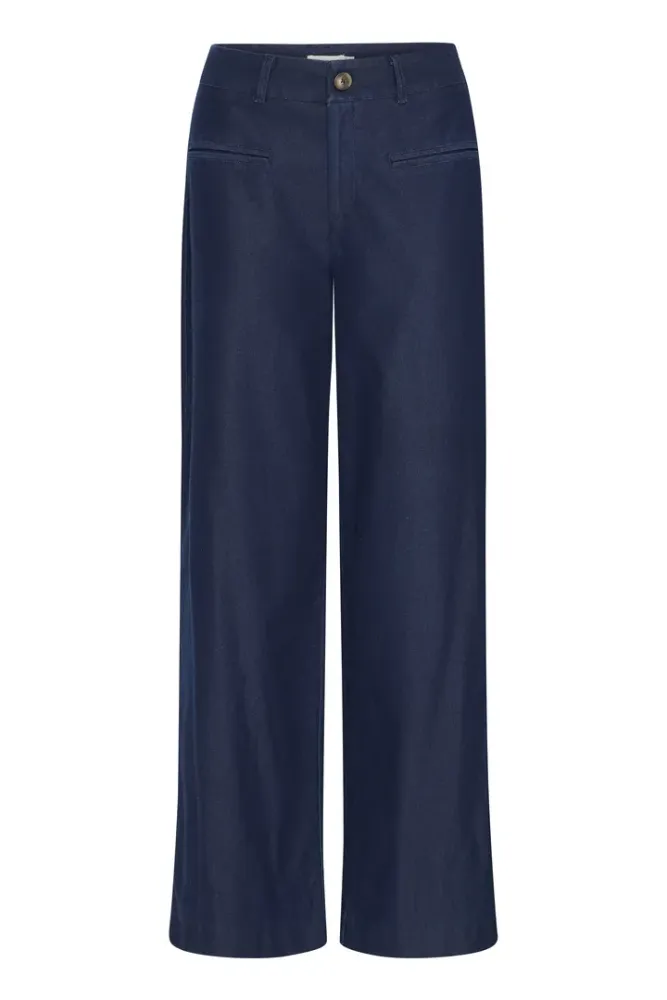 Hovedbilde IHKATE Long Wide Pants 20124291 - Dark Blue Denim 900000556