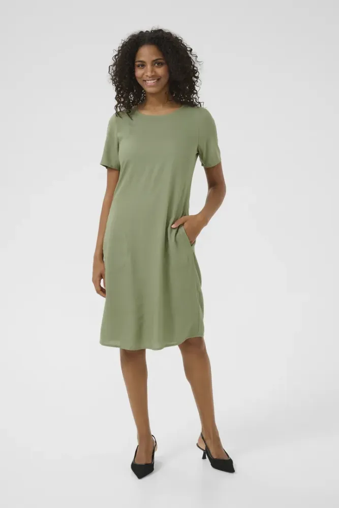 Bilde av Kaffe KAmilia Dress 10508362 - Oil Green 170115