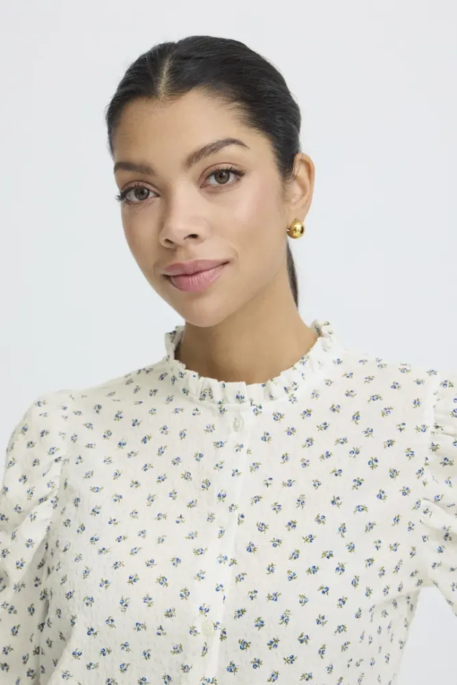 Hovedbilde BY Ffion Shirt 20819340 - White / Blue 900010596